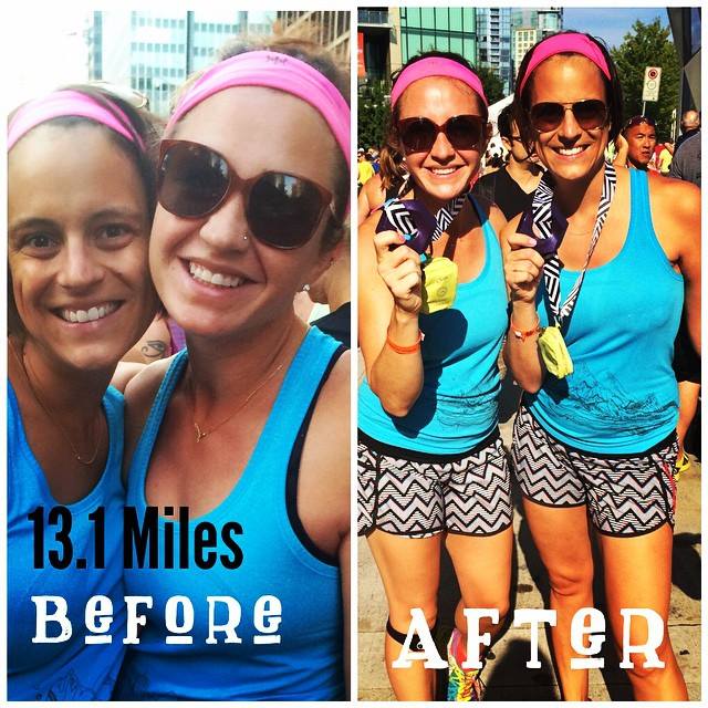 Last year's Lulu Lemon half marathon run with my friend Michelle 